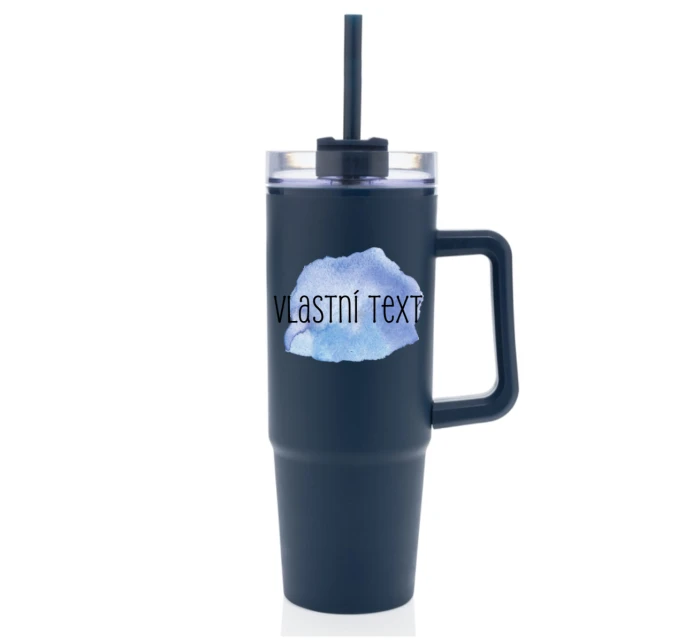 Personalizovaná cestovní termoska s průhledným víčkem - Akvarelový otisk Personalizovaná cestovní termoska s průhledným víčkem - Akvarelový otisk