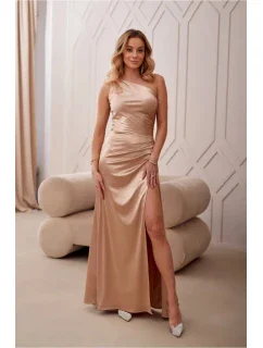 Večerné šaty SUK0461 zlaté - Roco Fashion