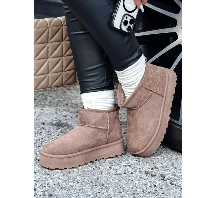 Dámske snežnice na platforme béžové BRINETTO FashionStreet ZY0568