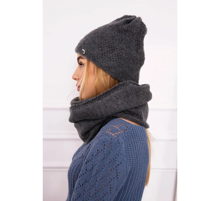 Dámská souprava s mohérem Pearl model 22103997 graphite - K-Fashion