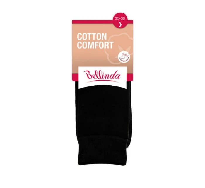Dámske bavlnené ponožky s pohodlným lemom COTTON COMFORT SOCKS - BELLINDA - čierna