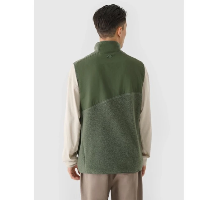 Pánske tričko bez rukávov so stojačikom 4F 4FRAW24TVESM172-43S