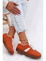 Dámské tenisky z imitace semiše oranžové Calira