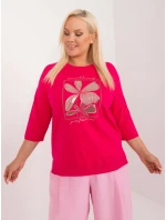 Bluzka RV BZ model 20190796 fuksjowy - FPrice Bluzka RV BZ model 20190796 fuksjowy - FPrice