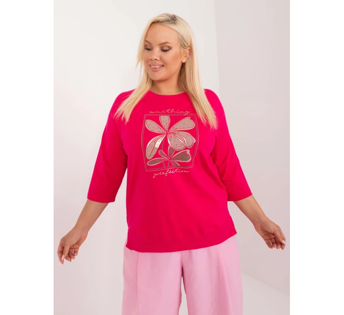 Bluzka RV BZ model 20190796 fuksjowy - FPrice Bluzka RV BZ model 20190796 fuksjowy - FPrice