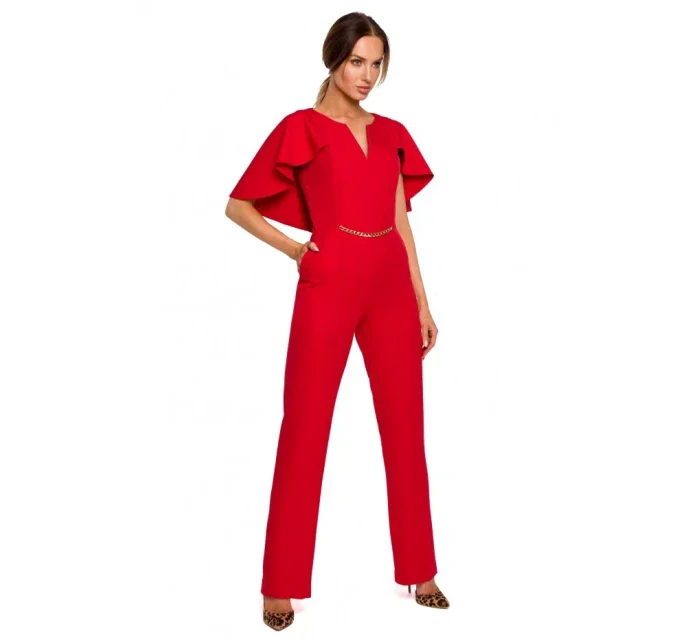 M670 Kombinéza s volánikmi - čierna