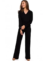Dámske pletené nohavice S249 čierne - Stylove