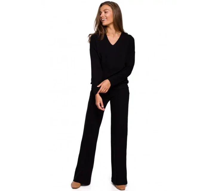 Dámske pletené nohavice S249 čierne - Stylove
