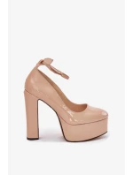 Dámske lodičky C-240 béžová - Krok vo veľkom štýle