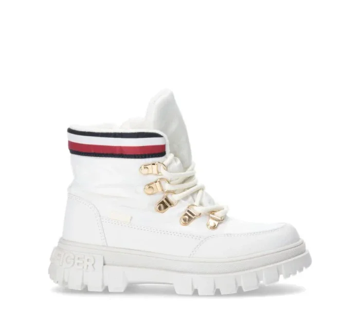 Tommy Hilfiger Čipkované topánky Ivory W T3A5-33062-1047101-101
