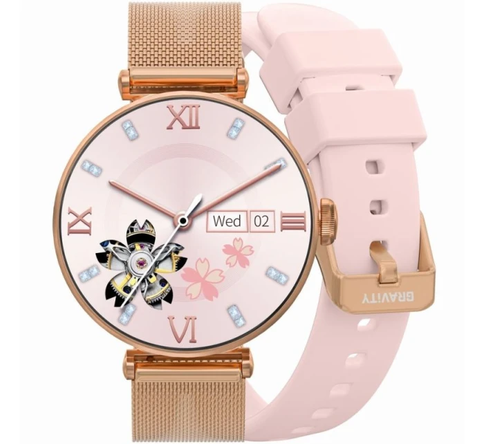Smart hodinky Gravity Rose Gold Pink 2 Stripes GT26-1 Smart hodinky Gravity Rose Gold Pink 2 Stripes GT26-1
