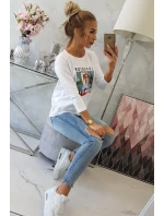 Blúzka s potlačou Superior biela