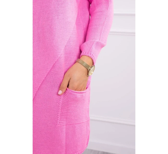 Sveter s obálkou dole svetlo ružový