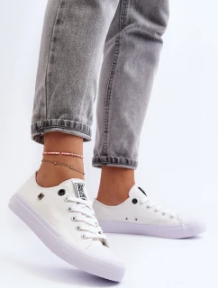 Damskie Klasyczne Niskie Trampki BIG STAR AA274010 Białe