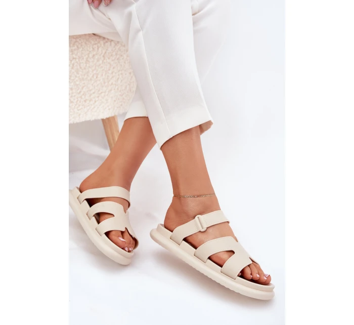 Dámské Gumové Klapky S Páskem Béžové model 21702749 - Boto