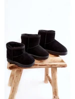 Dětské Teplé Sněhule Semišové černé model 21505522 - Boto