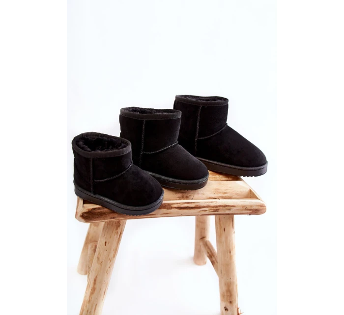 Dětské Teplé Sněhule Semišové černé model 21505522 - Boto