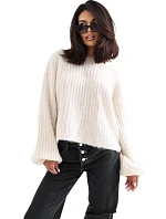 Sweter PM SW model 22334095 jasny beżowy - FPrice Sweter PM SW model 22334095 jasny beżowy - FPrice