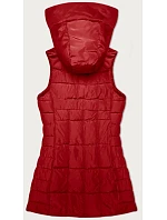 Červená dámská vesta s kapucí model 21339618 - S'WEST Červená dámská vesta s kapucí model 21339618 - S'WEST