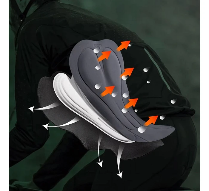 model 22114185 dlouhé fleecové cyklistické kalhoty se šlemi Velikost XL černé - Rockbros