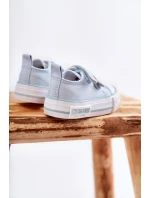 Dziecięce Materiałowe Trampki Na Rzep BIG STAR KK374078 Niebieskie