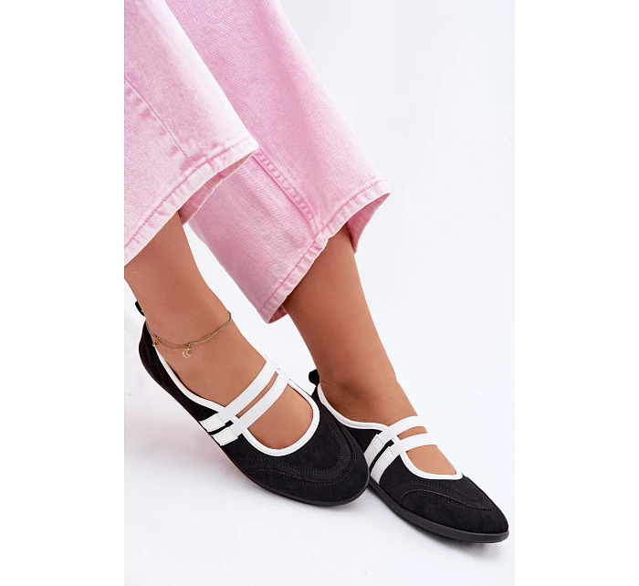 Sportovní baleríny s elastickými pásky Černé Donatella Sportovní baleríny s elastickými pásky Černé Donatella