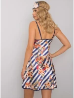 Nočná košeľa BR KN 1042 tmavo modrá a biela