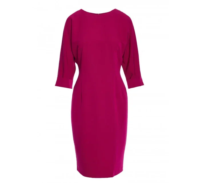 S324 Puzdrové šaty s netopierími rukávmi - slivka