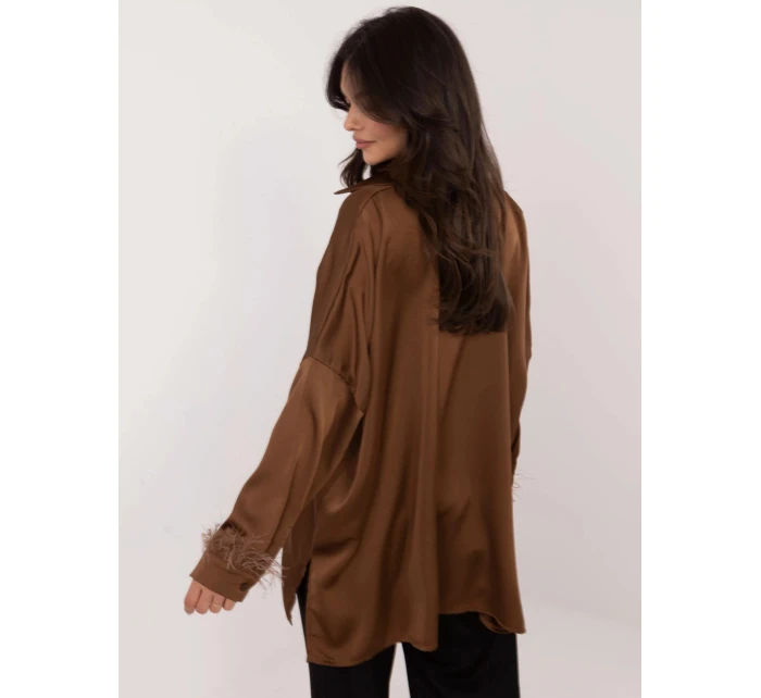 Dámska košeľa DHJ KS 16879.37 Tmavo hnedá - FPrise