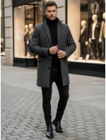 Pánský šedý kabát Dstreet model 21965564 - FashionStreet Pánský šedý kabát Dstreet model 21965564 - FashionStreet