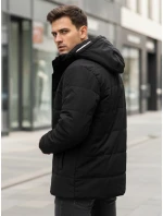 Pánská zimní bunda s kapucí černá Dstreet model 21982990 - FashionStreet