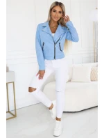 481-3 Semišové tričko s dlhými rukávmi a zipsami - MODRÉ 481-3 Semišové tričko s dlhými rukávmi a zipsami - MODRÉ