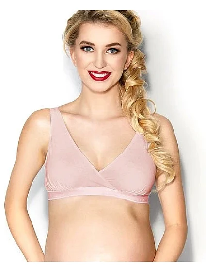 Měkká dámská podprsenka soft Mitex bez kostic Lilly Basic Pink Mama