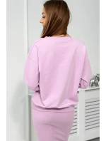 Blúzka + pruhované šaty fialové