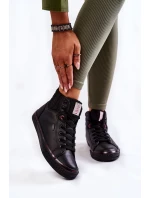 Dámské vysoké tenisky model 21599230 Černe - Cross Jeans Dámské vysoké tenisky model 21599230 Černe - Cross Jeans