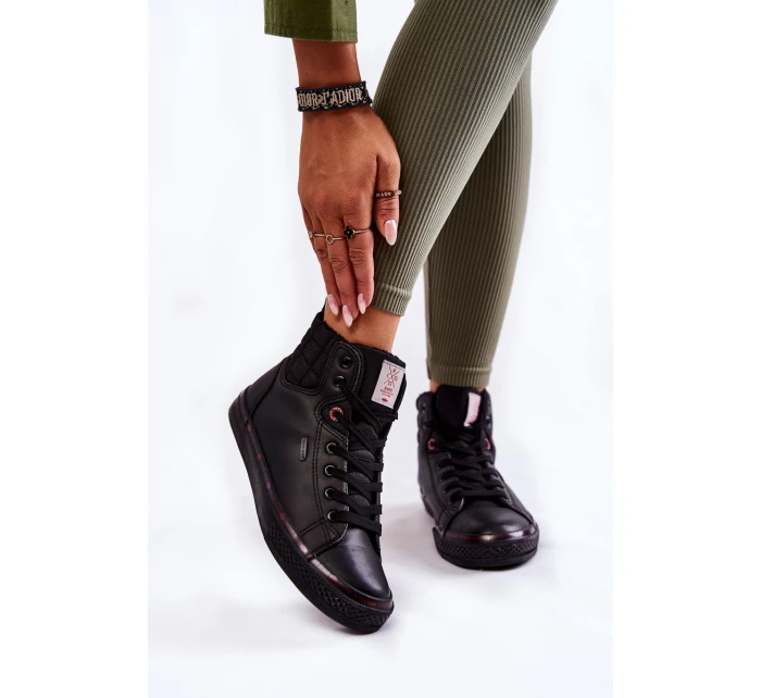 Dámské vysoké tenisky model 21599230 Černe - Cross Jeans Dámské vysoké tenisky model 21599230 Černe - Cross Jeans