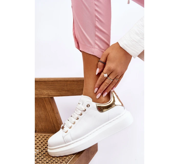 Damskie Buty Sportowe GOE LL2N4011 Biało-Złote