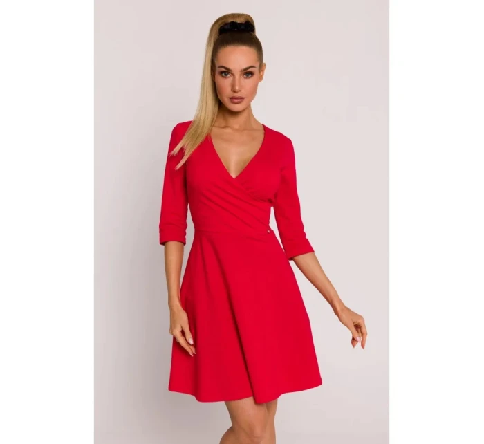 Přiléhavé mini šaty model 21269947 červené - Moe