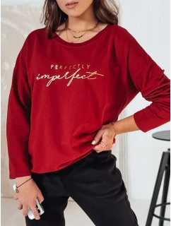 VIVILINES dámska blúzka oversize s potlačou bordová FashionStreet RY2693