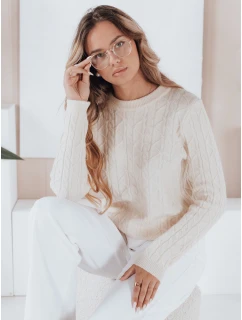 Dámsky sveter BRAVINA ecru FashionStreet MY2527