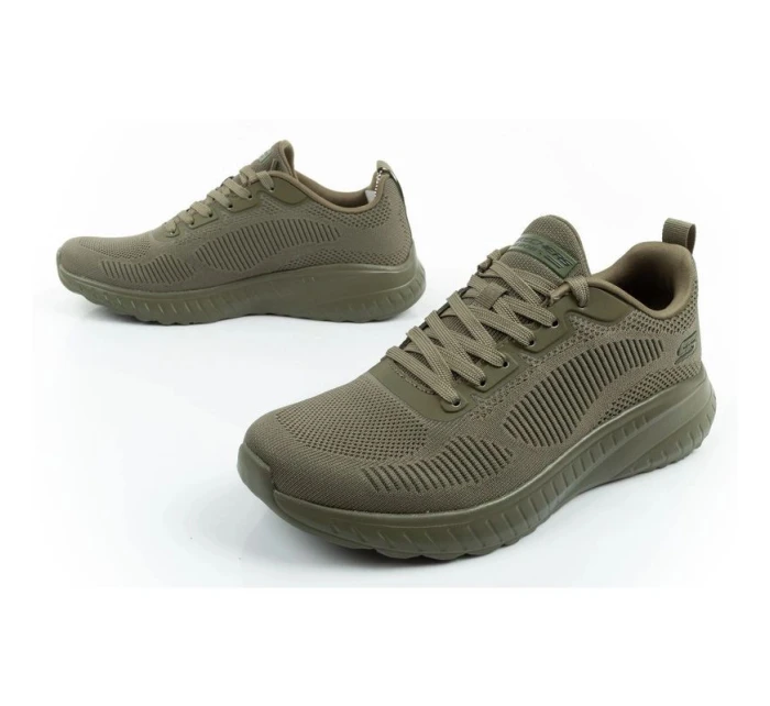Pánska športová obuv Skechers Bobs Squad Chaos olive lightweight