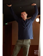 LSL Men Pánské těžké piqué polo s dlouhým rukávem night blue model 22442411 - NEOBLU LSL Men Pánské těžké piqué polo s dlouhým rukávem night blue model 22442411 - NEOBLU