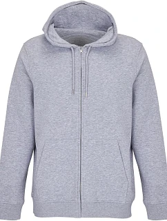 SOL'S Calipso Unisex mikina s kapucňou z hrubej bavlny 25.4237 šedá melírovaná