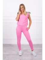 Nohavice/oblek s nápisom selfie svetlo ružový Nohavice/oblek s nápisom selfie svetlo ružový