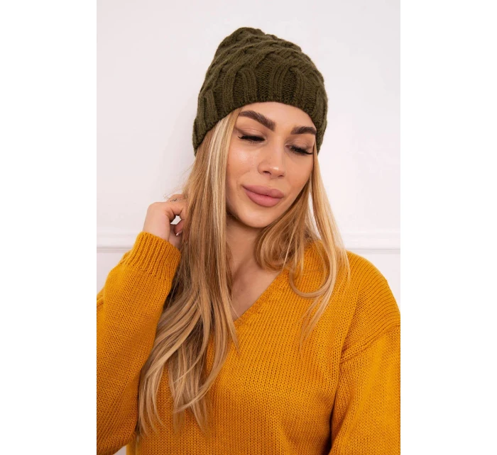Fleecová čiapka Agnes K239 khaki