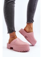 Dámské žabky s masivní podrážkou Big Star model 21649453 Růžové - Big Star Shoes Dámské žabky s masivní podrážkou Big Star model 21649453 Růžové - Big Star Shoes