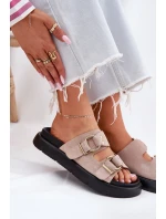 Dámské Sametové Sandały S Přezkami Big Star Světle Růžové model 21694391 - Big Star Shoes Dámské Sametové Sandały S Přezkami Big Star Světle Růžové model 21694391 - Big Star Shoes