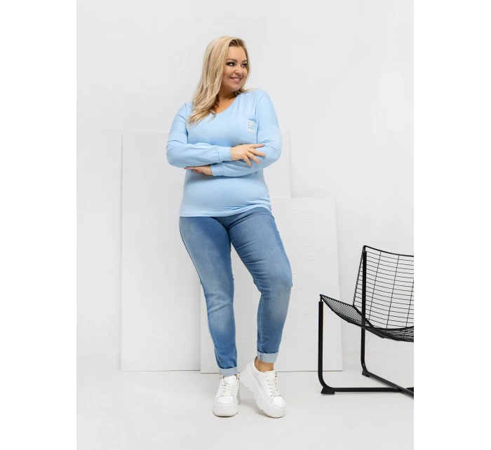 Bluzka RV BZ A model 21819006 jasny niebieski - FPrice Bluzka RV BZ A model 21819006 jasny niebieski - FPrice