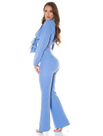 Elegant high-waisted business style flared pants