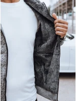 Pánská rozepínací zateplená mikina světle šedá Dstreet model 21970277 - FashionStreet